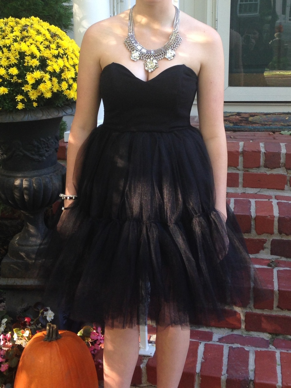 ASOS Black Strapless Tulle Dress
